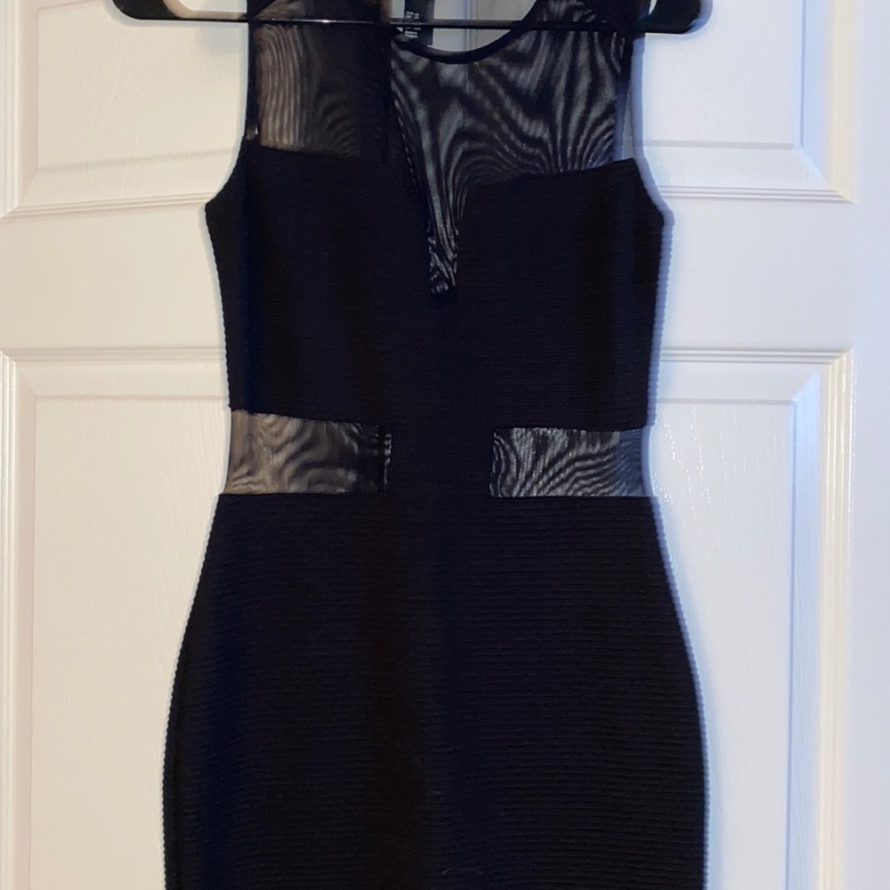 HM Mesh Black Midi Bodycon